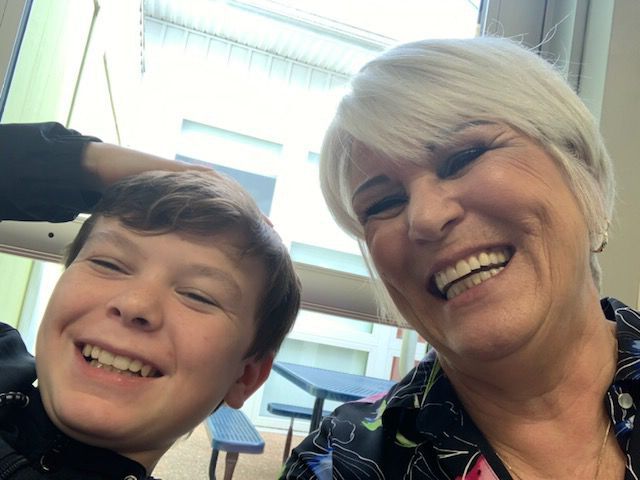 Owen Fielder and his grandmother